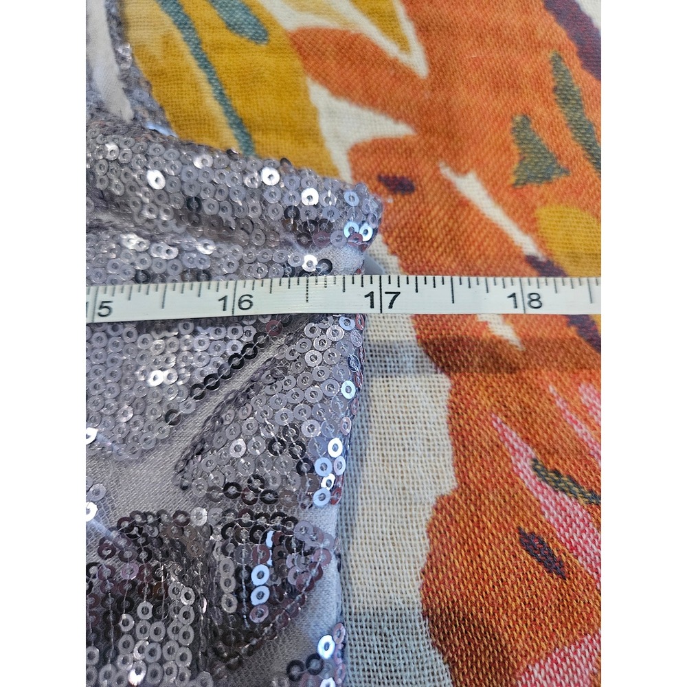 Gianni Bini Lavender Sequin V-Neck Mini Dress Sleeveless Party Cocktail Medium - Picture 5 of 6